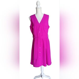 Vibrant Pink Sleeveless Dress